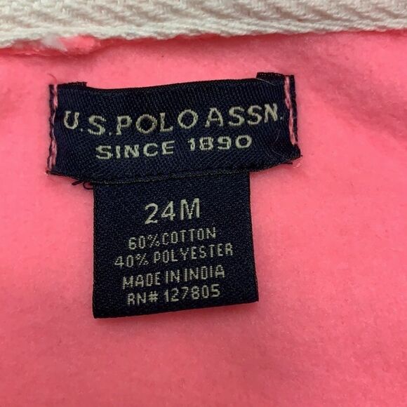 Baby Girl Nwt U.S. Polo Assn Full Zip Hoodie - Picture 3 of 4